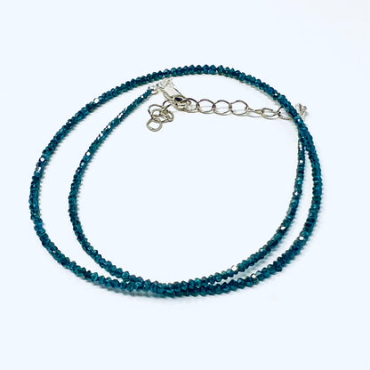 Ocean Blue Diamond Candy Necklace