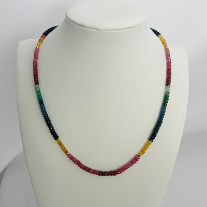 Ruby Emerald Sapphire Candy Necklace