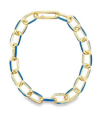 The Enamel Paperclip Chain Bracelet