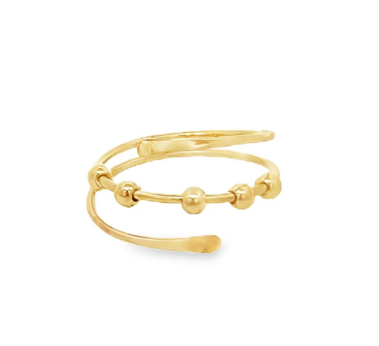 Thin Free Slide Bead Wrap Ring