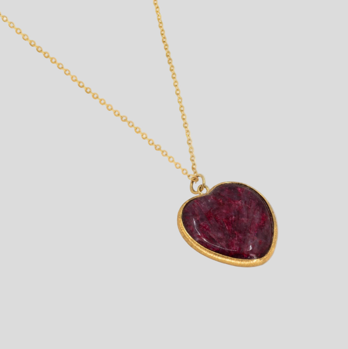 Grand Coeur Ruby Necklace - Une À Une by Rachel Guérin